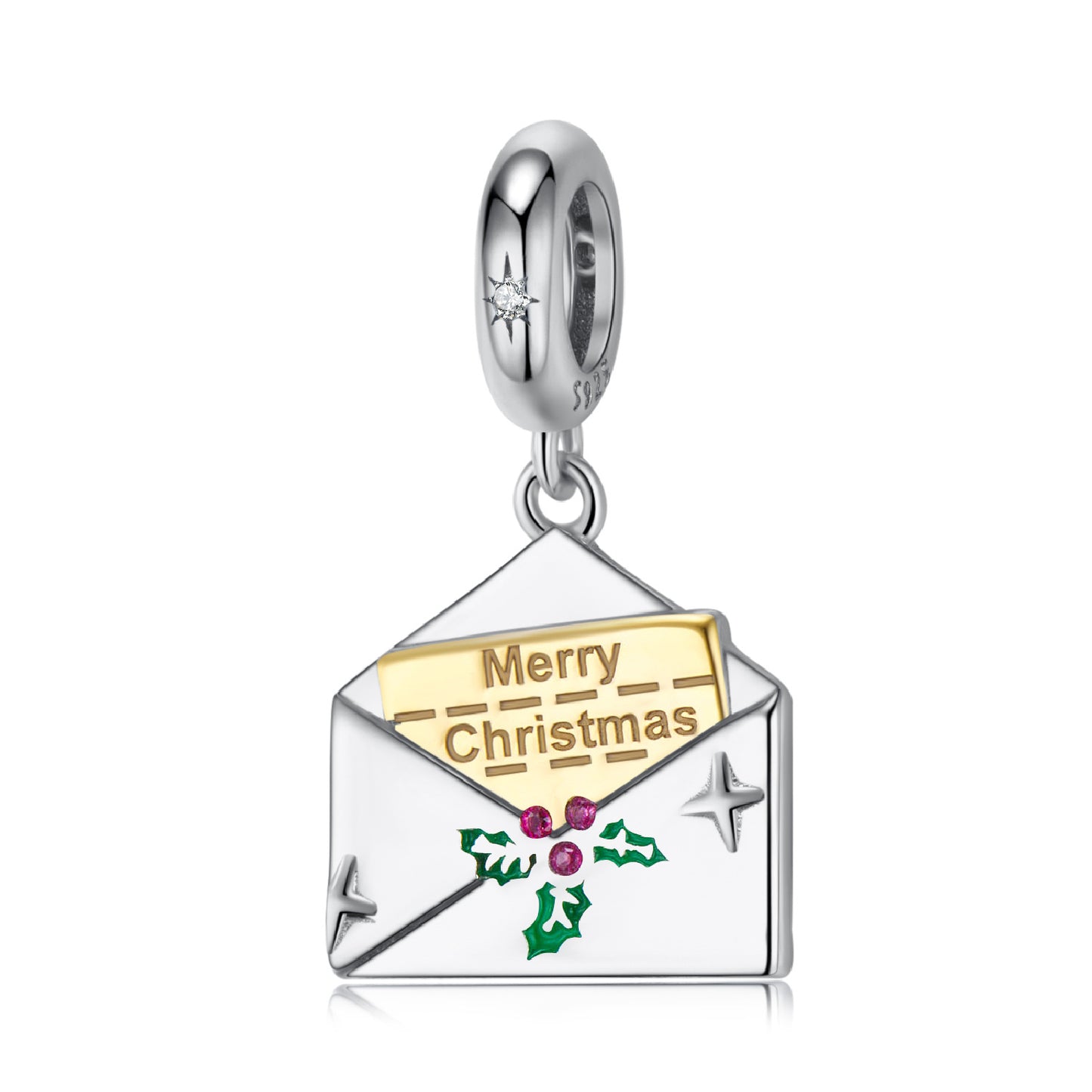 Christmas Series Beaded Pendant S925 Sterling Silver