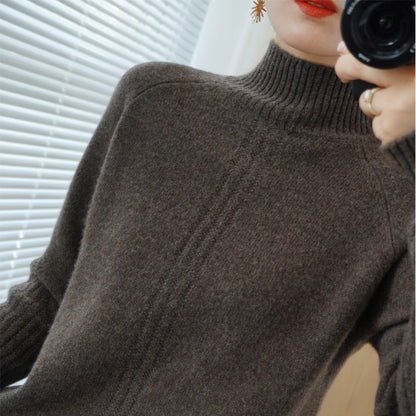 Half High Neck Thick Sweater