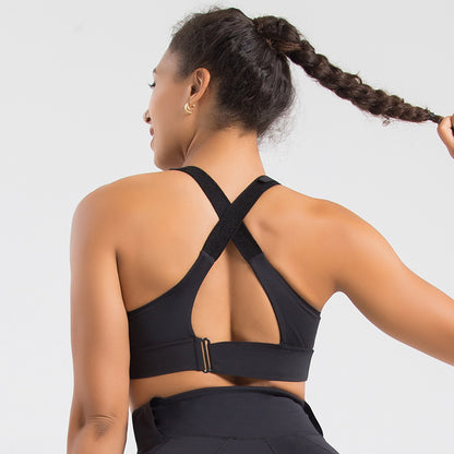 Adjustable Front Zip Yoga Bra for Women