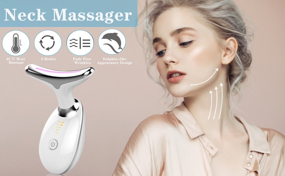 EMS Thermal Neck Lifting And Tighten Massager Electric Microcurrent